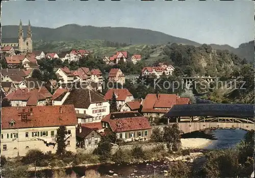 Forbach Baden mit bekannter Holzbruecke Kat. Forbach