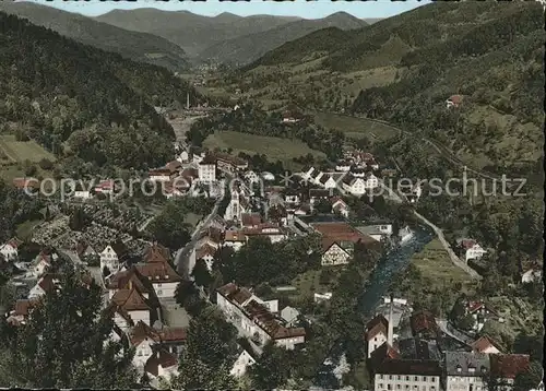 Hornberg Schwarzwald Luftaufnahme (Blick vom Schloss) Kat. Hornberg