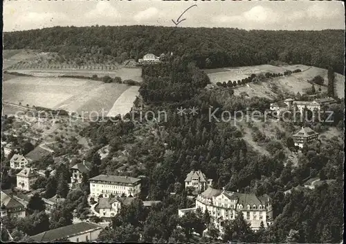 Bad Mergentheim Blick auf Cafe Waldeck Sanatorium Taubertal Haus Olga u.Sanatorium Hohenlohe Kat. Bad Mergentheim