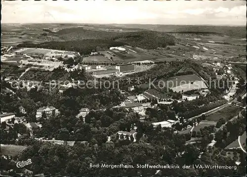 Bad Mergentheim mit Stoffwechselklinik der LVA Wuertt. (Luftaufnahme) Kat. Bad Mergentheim