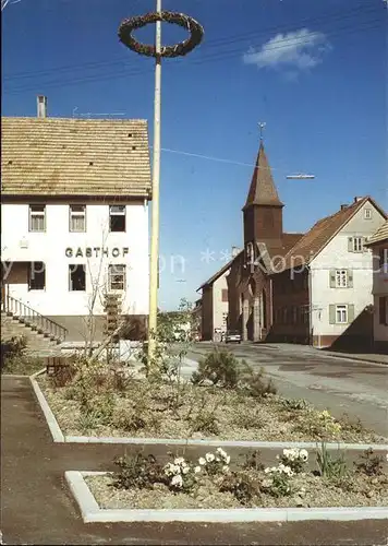 Grunbach Enzkreis Kirche u.Gasthof Kat. Engelsbrand