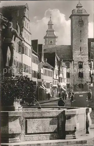 Bad Mergentheim Marktbrunnen u.Burgstrasse Kat. Bad Mergentheim