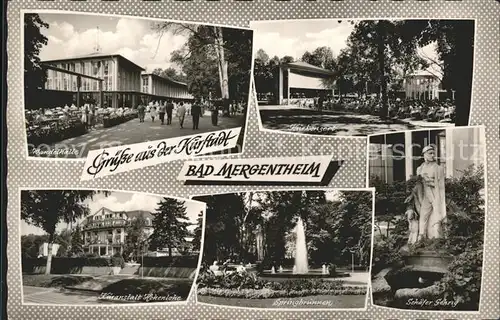 Bad Mergentheim Kuranstalt Hohenlohe Wandelhalle u.Springbrunnen (Stempel) Kat. Bad Mergentheim