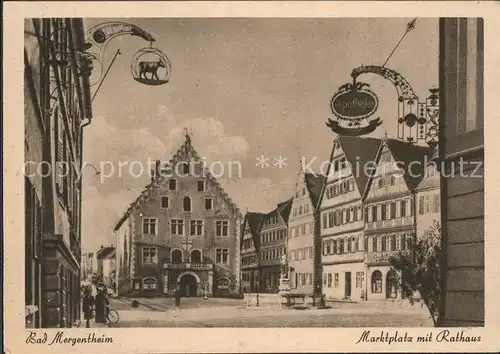 Bad Mergentheim Marktplatz mit Rathaus Kat. Bad Mergentheim