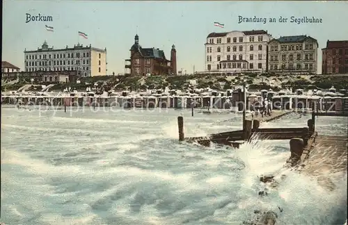 Borkum Nordseebad Brandung Segelbuhne / Borkum /Leer LKR