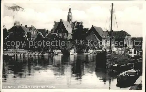 Emden Ostfriesland Hafen Kirche / Emden /Emden Stadtkreis