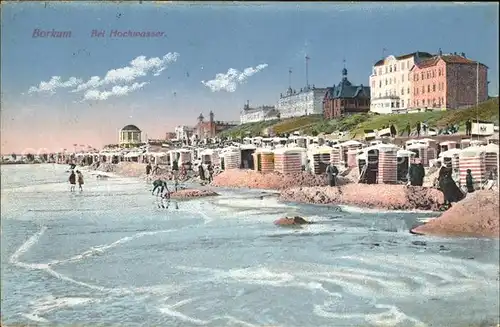 Borkum Nordseebad Hochwasser / Borkum /Leer LKR