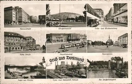 Dortmund Hansaplatz Schiffshebewerk Hafen Bruecke Kat. Dortmund