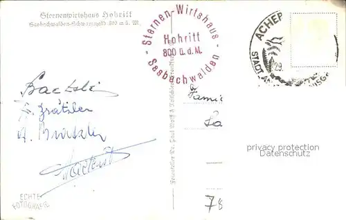 Sasbachwalden Sternen Wirtshaus Hohritt Kat. Sasbachwalden
