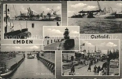 Emden Ostfriesland Alte Seeschleuse Aussenhafen Nordseewerke / Emden /Emden Stadtkreis