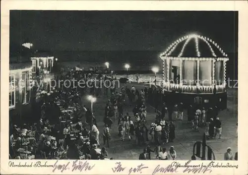 Borkum Nordseebad Abendkonzert Festbeleuchtung / Borkum /Leer LKR