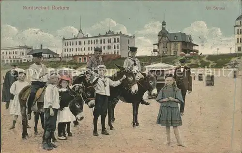 Borkum Nordseebad Strand Esel Kinder / Borkum /Leer LKR