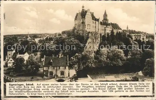 Sigmaringen Schloss Beschreibung Kat. Sigmaringen