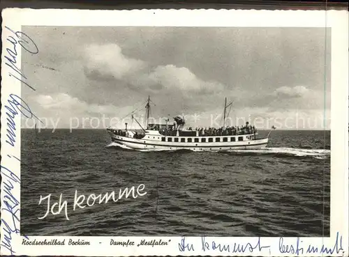 Borkum Nordseebad Nordseeheilbad Dampfer Westfalen / Borkum /Leer LKR