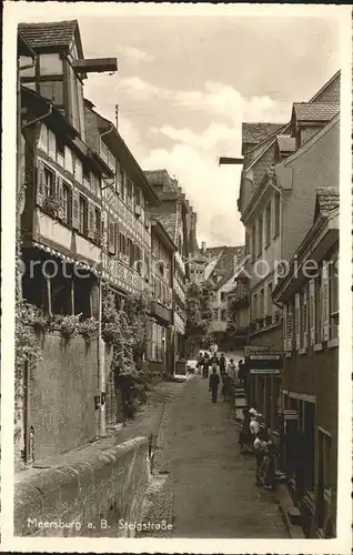 Meersburg Bodensee Steigstrasse Historische Gebaeude Kat. Meersburg