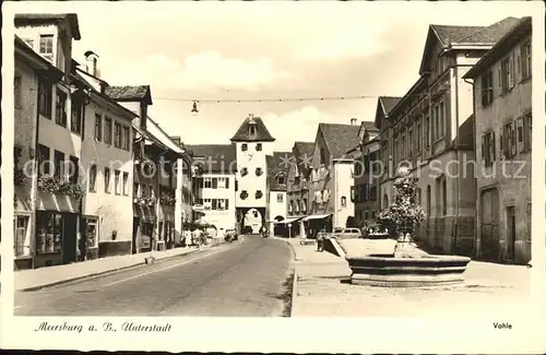 Meersburg Bodensee Unterstadt Brunnen Tor Kat. Meersburg