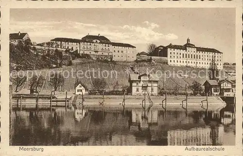 Meersburg Bodensee Ansicht vom See aus Aufbaurealschule Kat. Meersburg