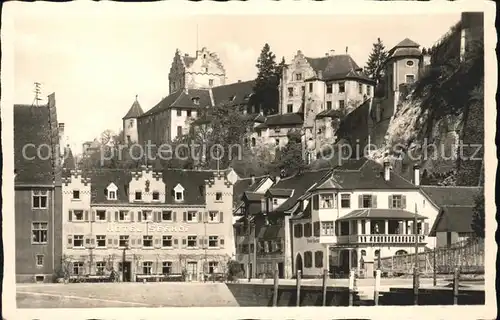 Meersburg Bodensee Uferpartie Hotel Seehof Schloss Kat. Meersburg