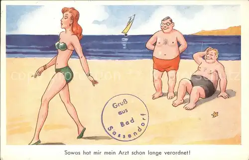 Bad Sassendorf Karikatur Strand Kat. Bad Sassendorf