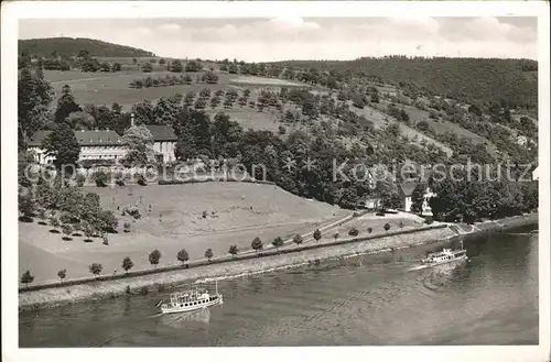 Heidelberg Neckar Abtei Neuburg Kloster Neckar Boot Kat. Heidelberg