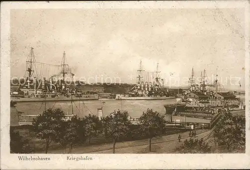 Wilhelmshaven Kriegshafen Schiffe Kat. Wilhelmshaven