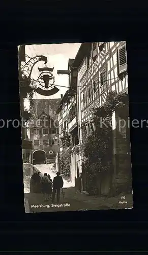 Meersburg Bodensee Steigstrasse Fachwerkhaus Kat. Meersburg