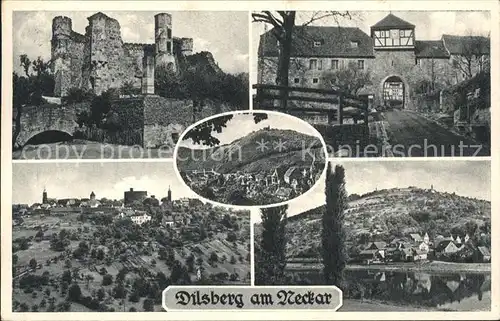 Dilsberg Bergfeste Partie am Neckar Kat. Neckargemuend