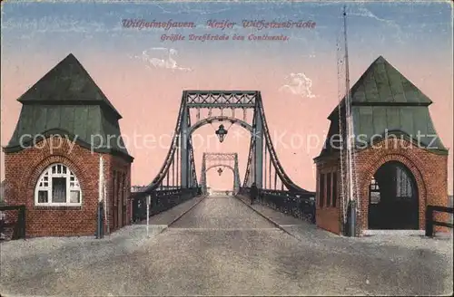 hf24222 Wilhelmshaven Kaiser Wilhelm Bruecke Drehbruecke Kategorie. Wilhelmshaven Alte Ansichtskarten