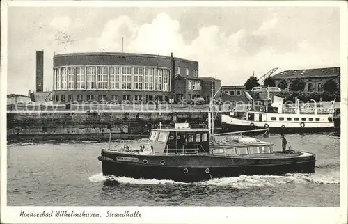 hf24231 Wilhelmshaven Strandhalle Boot Nordseebad Kategorie. Wilhelmshaven Alte Ansichtskarten