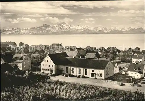 Hagnau Bodensee Hagnauer Hof Hotel Restaurant Saentisgruppe Alpenpanorama Kat. Hagnau am Bodensee