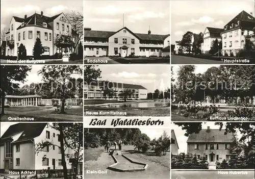 Bad Waldliesborn Kurhaus Badehaus Hauptstrasse Quellenhaus Minigolf Kat. Lippstadt