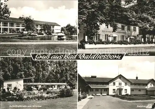 Bad Waldliesborn Kurmittelhaus Kurhaus Lindenhof Aufenthaltshalle Milchbar Badehaus Kat. Lippstadt