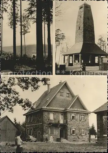 Wilhelmsfeld Am Weissen Stein Freizeitenhaus und Hoehengaststaette Aussichtsturm Kat. Wilhelmsfeld