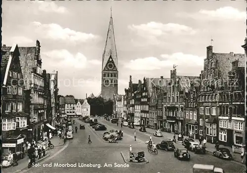 Lueneburg Am Sande Kirche Giebelhaeuser Sol  und Moorbad Kat. Lueneburg