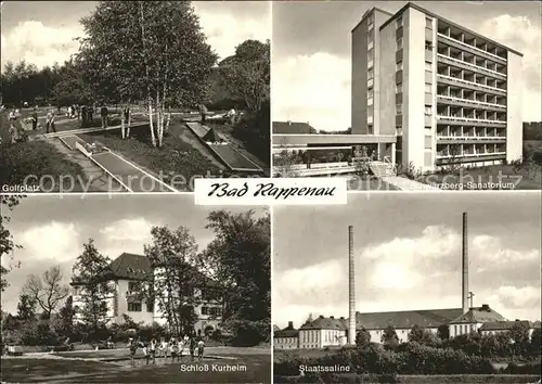 Bad Rappenau Minigolfplatz Schwaerzberg Sanatorium Staatssaline Schloss Kurheim Kat. Bad Rappenau