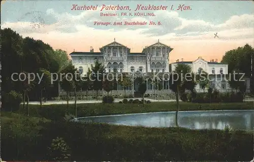 Neukloster Niederelbe Kurhotel Paterborn Teich Kat. Buxtehude