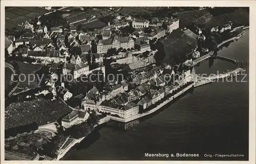 Meersburg Bodensee Original Fliegeraufnahme Kat. Meersburg