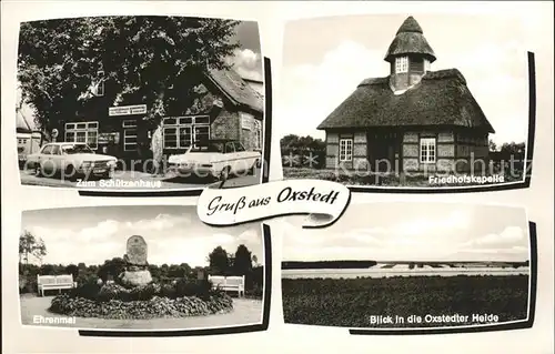 Altenwalde OT Oxstedt Schuetzenhaus Friedhofskapelle Ehrenmal Oxstedter Heide Kat. Cuxhaven