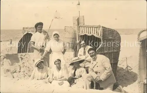 Westerland Sylt Familienidylle am Strand Kat. Westerland