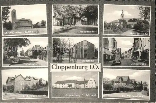 Cloppenburg St Augustinus Kirche Museumsdorf Kirche Kreisamt Schule Jugendburg St Vincenshaus Kat. Cloppenburg