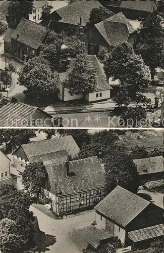 Bremerberg Kirche und Gaststaette Wilhelmi Krug Fliegeraufnahme Kat. Marienmuenster