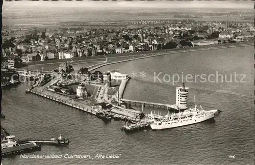 Cuxhaven Nordseebad Panorama Alte Liebe Fliegeraufnahme Kat. Cuxhaven