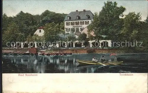 Bad Nauheim Teichhaus Bootspartie Kat. Bad Nauheim
