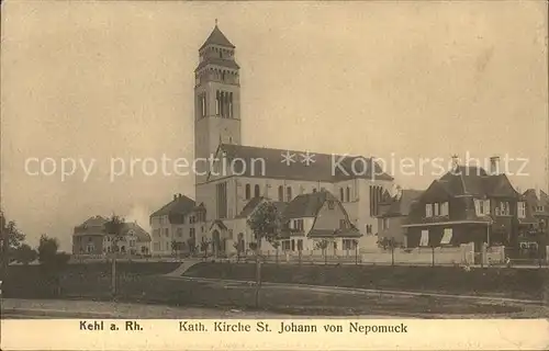 Kehl Rhein Kath Kirche St Johann von Nepomuck Kat. Kehl