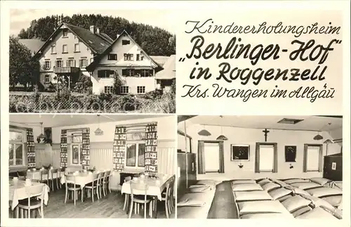 Roggenzell Kindererholungsheim Berlinger Hof Speisesaal Schlafraum Kat. Wangen im Allgaeu