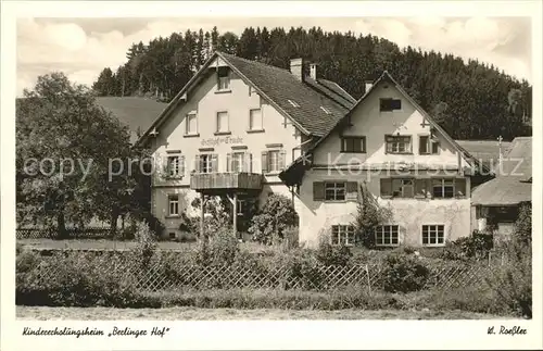 Roggenzell Kindererholungsheim Berlinger Hof Kat. Wangen im Allgaeu