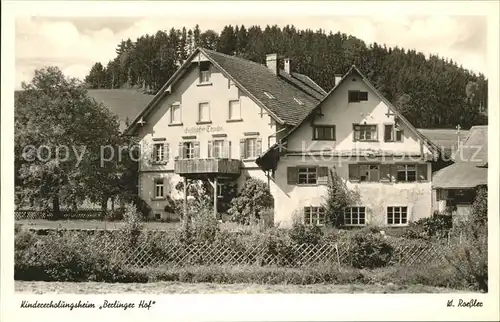 Roggenzell Kindererholungsheim Berlinger Hof Kat. Wangen im Allgaeu