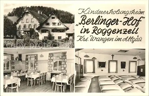 Roggenzell Kindererholungsheim Berlinger Hof Speise und Schlafraum Kat. Wangen im Allgaeu