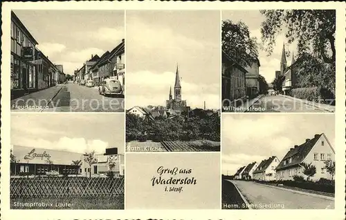 hf24852 Wadersloh Freudenberg Wilhelmstr. Strumpffabrik Laufer Herm. Stehr Siedlung Kategorie. Wadersloh Alte Ansichtskarten