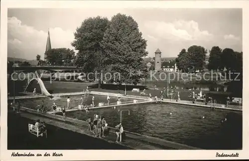 Holzminden Weser Badeanstalt Kat. Holzminden